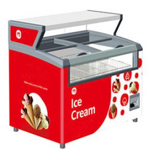 Ice Cream Freezer with Counter and Front Window 
